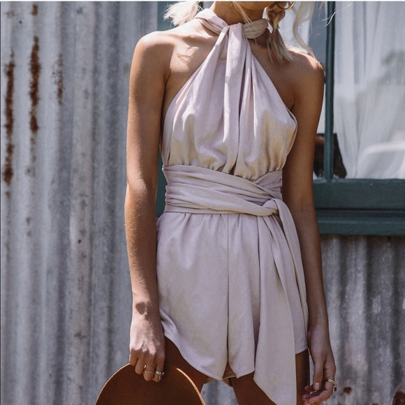 Sabo Skirt Dresses & Skirts - Sabo Skirt suede wrap romper/playsuit